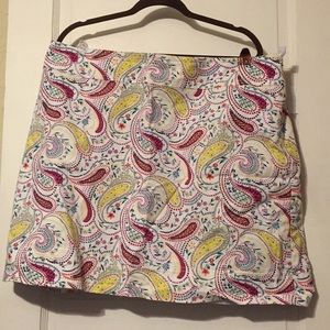 Talbots lined paisley skirt, with floral pattern